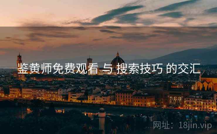 鉴黄师免费观看 与 搜索技巧 的交汇