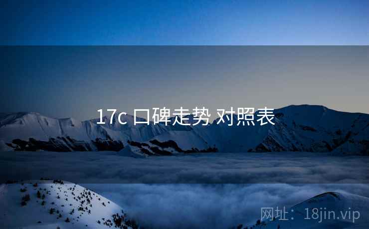 17c 口碑走势 对照表 17c 口碑走势 对照表